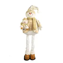 HERRERA MAISON - Muñeco Navidad Mono de Nieve Extendible Gold 107 CM