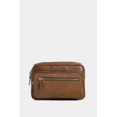 VELEZ - Vélez Cartera Bandolera Bright Cuero Hombre Gamuzado Miel