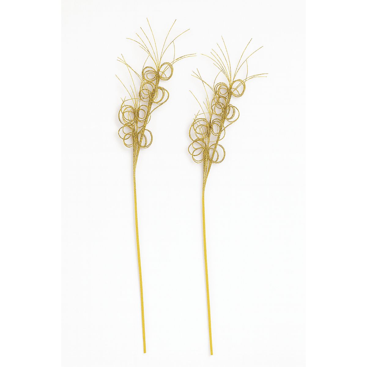 HERRERA MAISON - Set X2 Rama Navidad Despeinada Gold Navidad 80 Cm