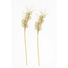 HERRERA MAISON - Set X2 Rama Navidad Despeinada Gold Navidad 80 Cm