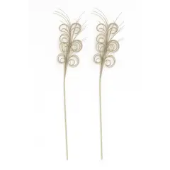 HERRERA MAISON - Set X2 Rama Navidad Despeinada Champagne Navidad 80 Cm