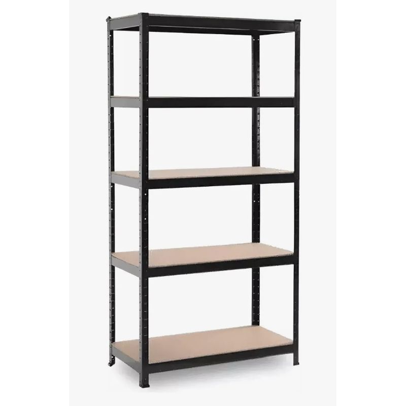 GENERICO - Estante Metálico Repisa Negro 180x90x40 Cm 400 Kg