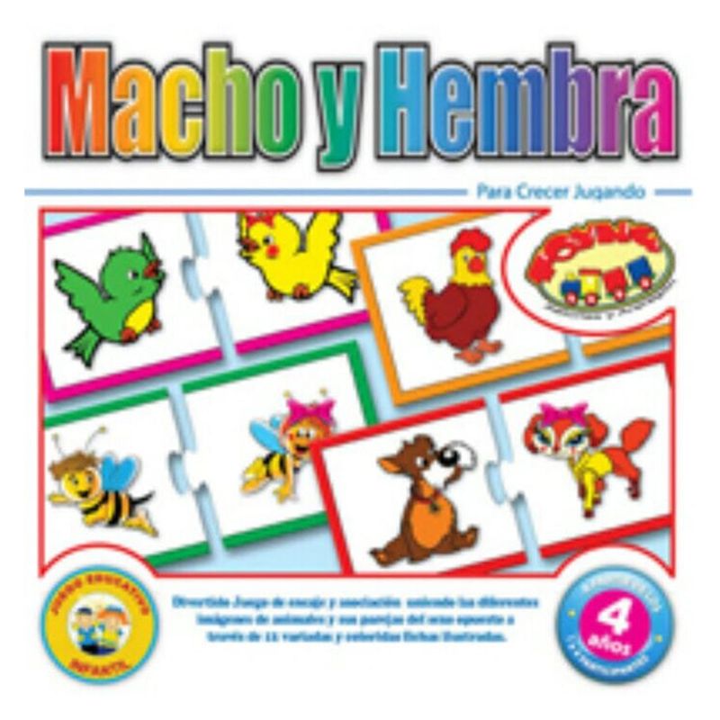 TOYNG - JUEGO DE ENCAJE ANIMALES MACHO Y HEMBRA