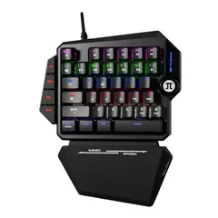 PRIMUS GAMING - PKS-040E Teclado Mecánico para una Mano, 35 Teclas, Switches Rojos, Retroiluminado, USB, Negro