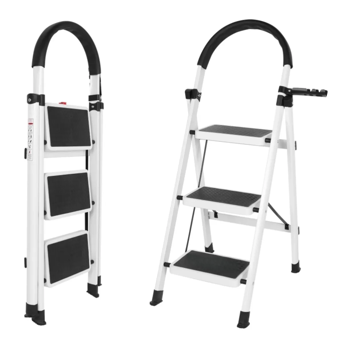 GENERICO - Escalera De Tijera Plegable Escala 3 Peldaños Antideslizante