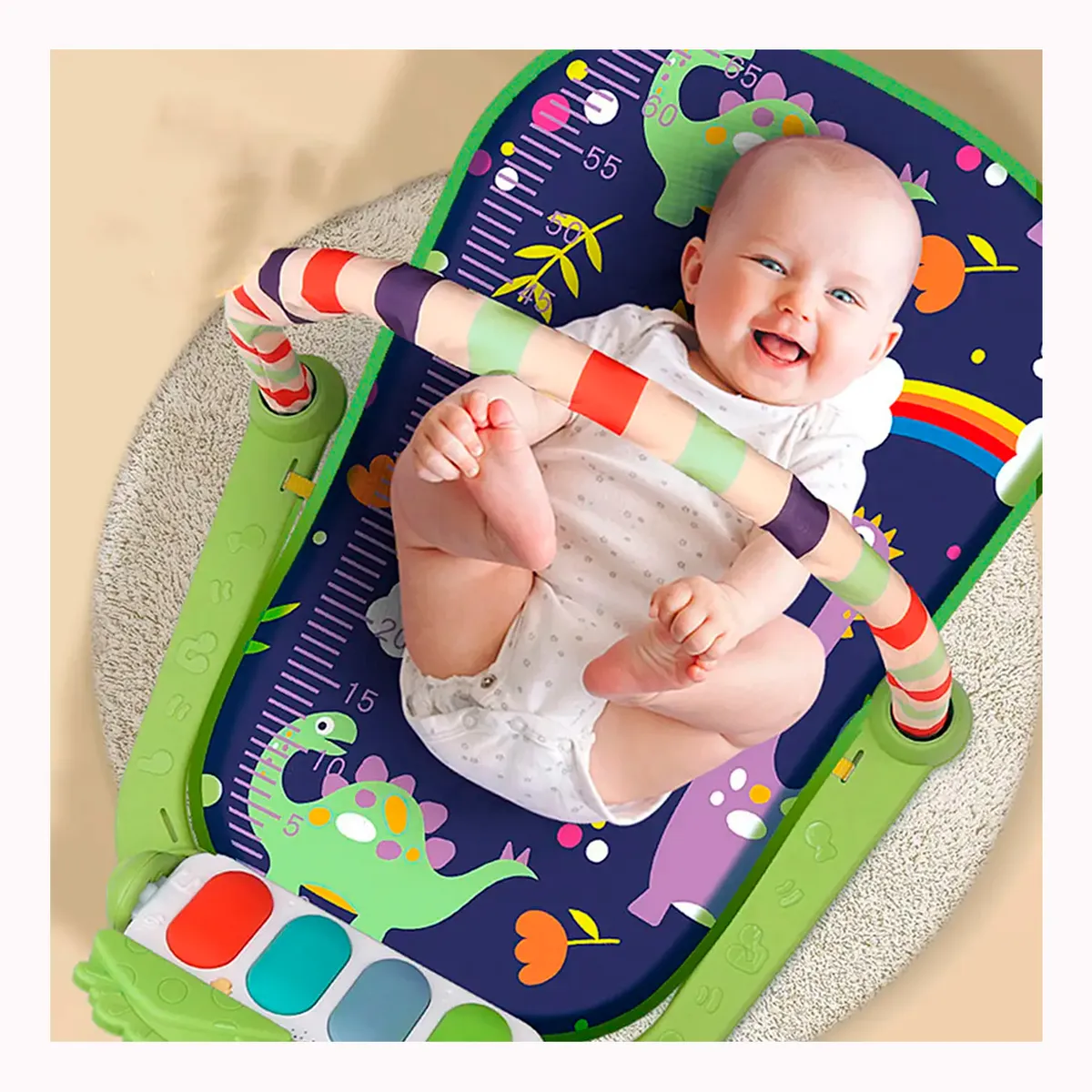 GENERICO - Alfombra Musical Con Piano Set Estimulacion Para Bebe Verde