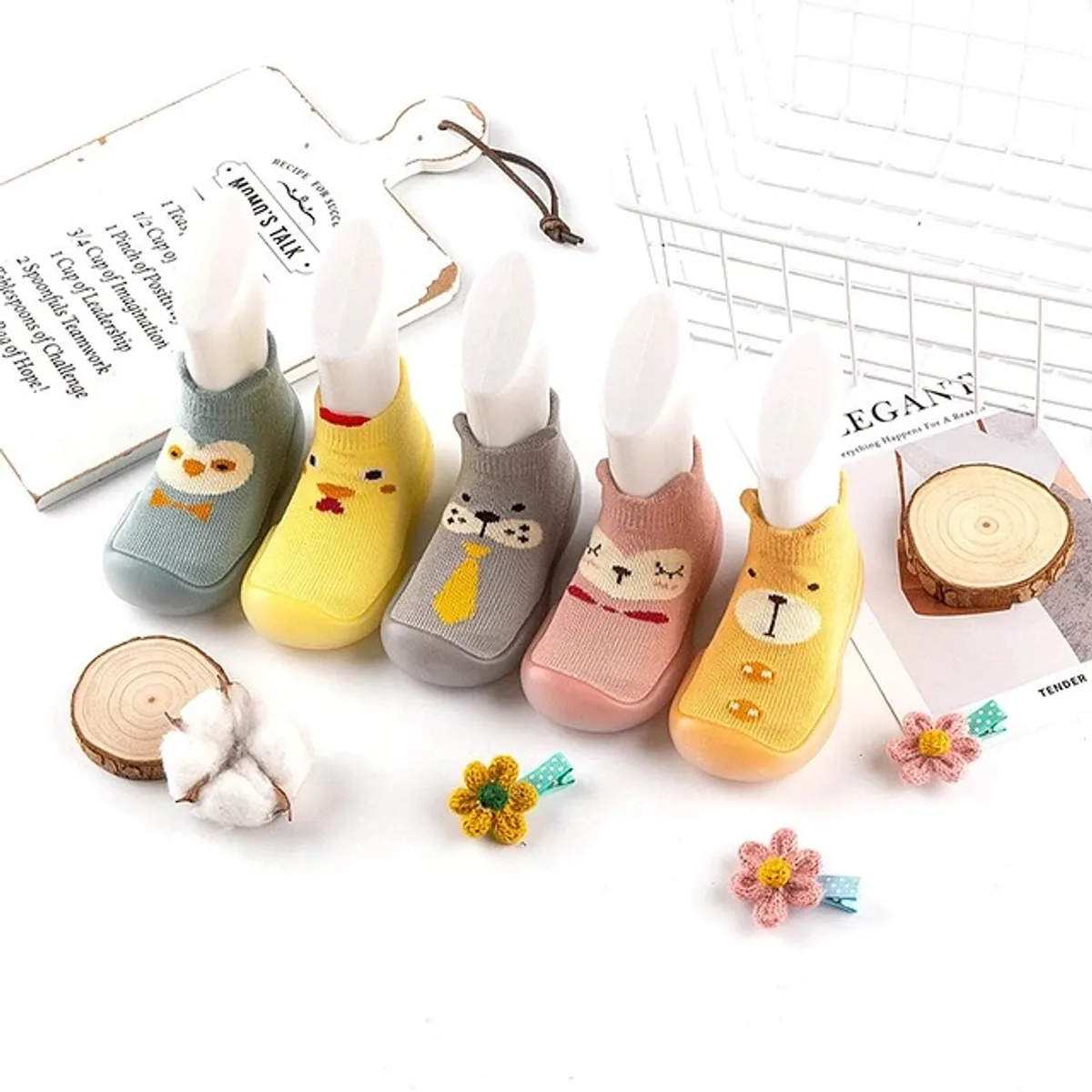 GENERICO - Calcetines Con Suela De Goma Antideslizante Niño Y Niña