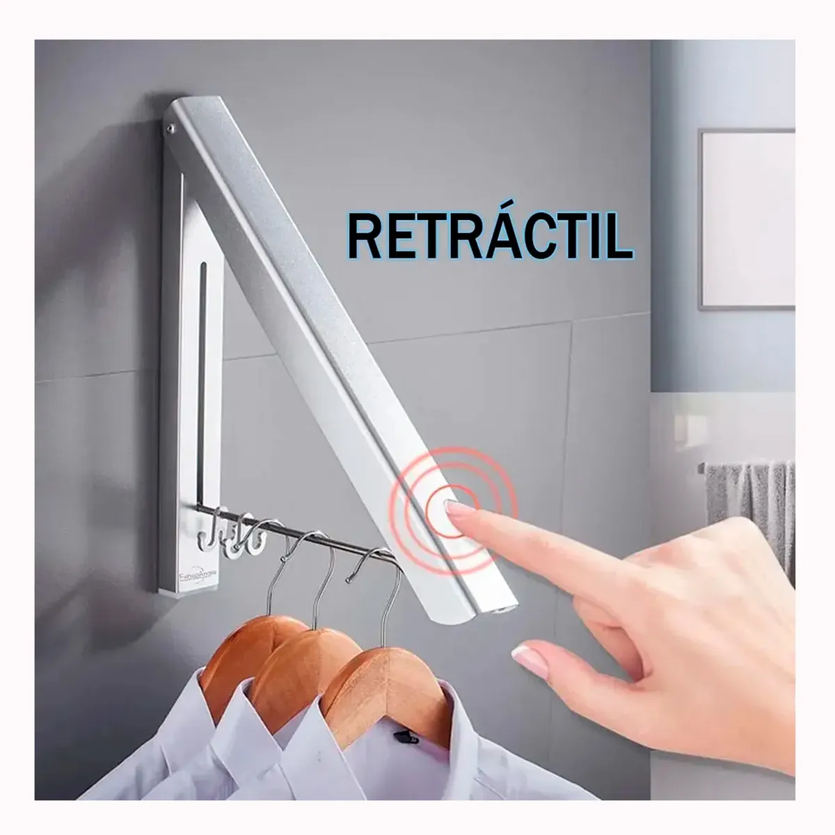 GENERICO - Colgador De Ropa Plegable Tendedero Retractil Montado