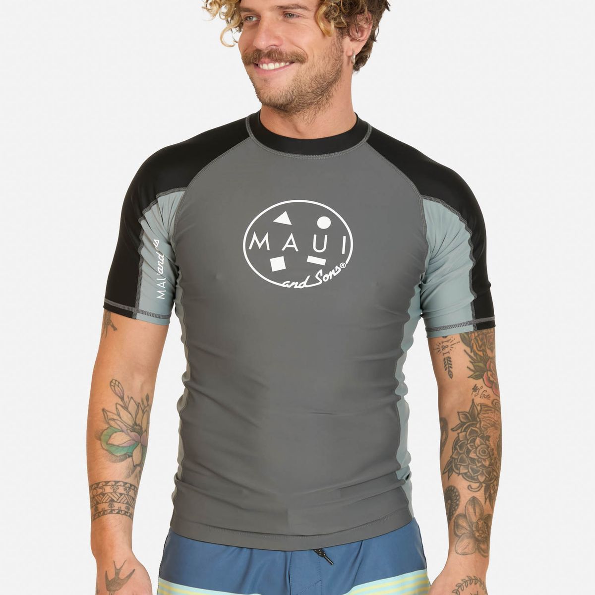 MAUI AND SONS - Polera UVP Zairu Gris Hombre Maui And Sons