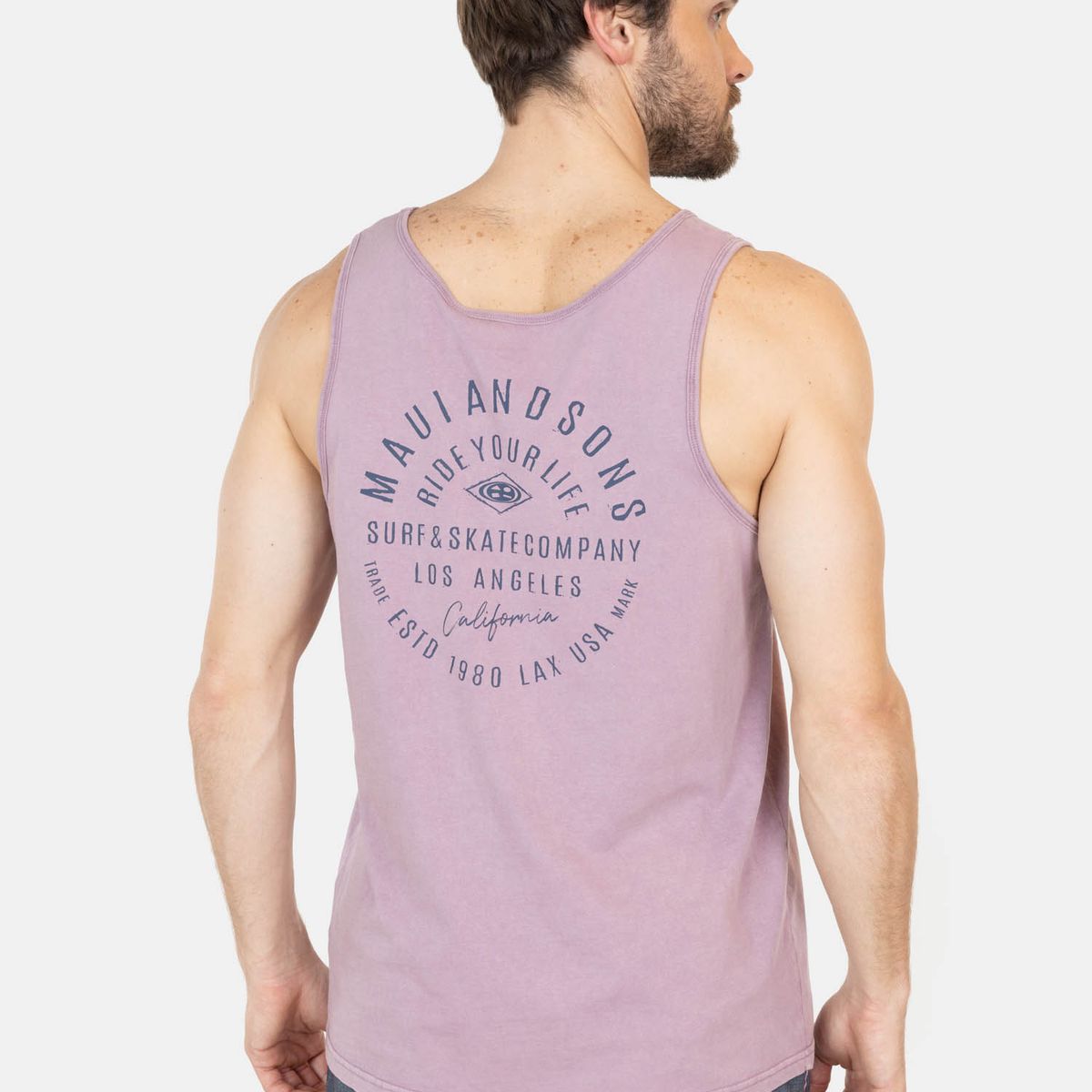 MAUI AND SONS - Polera UVP ArenaViva Morado Hombre Maui And Sons