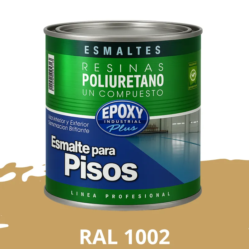 EPOXY - PINTURA PISOS ALTO TRÁFICO - POLIURETANO BASE AGUA 1K  - 1L RAL 1002