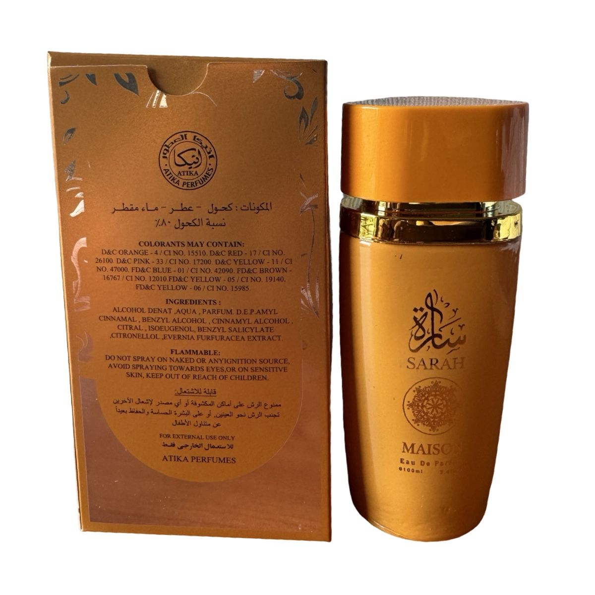 ATIKA PERFUMES - Atika Perfumes - "Sarah Maison" Eau de Parfum, 100 ml