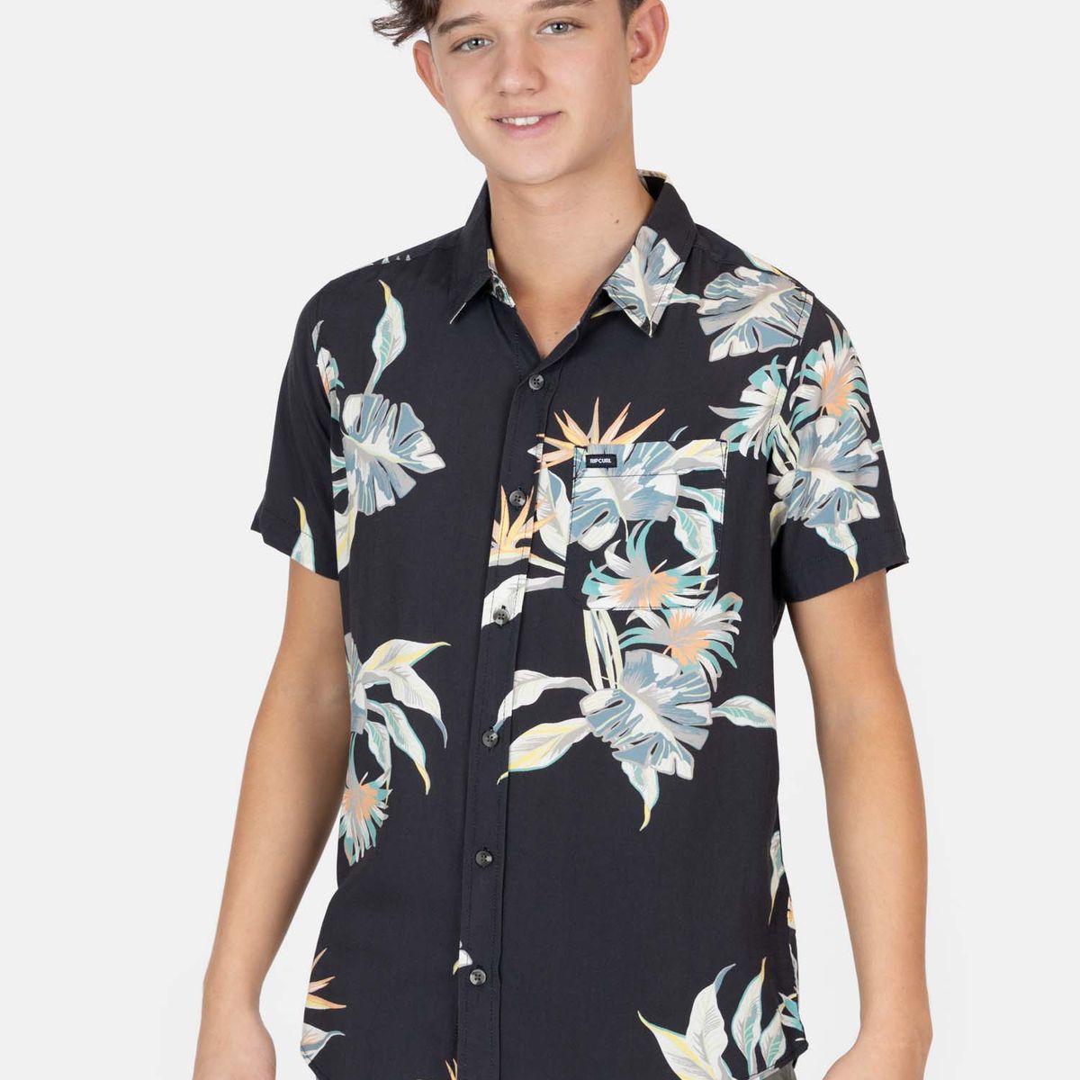 RIP CURL - Camisa MC Rockwave Multicolor Infantil Rip Curl