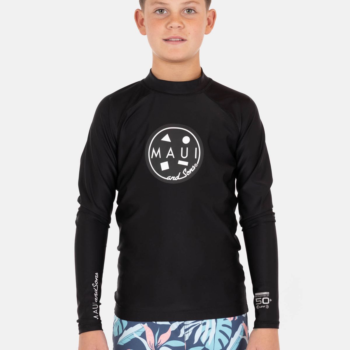 MAUI AND SONS - Polera UVP Ripzor Negro Infantil Maui And Sons