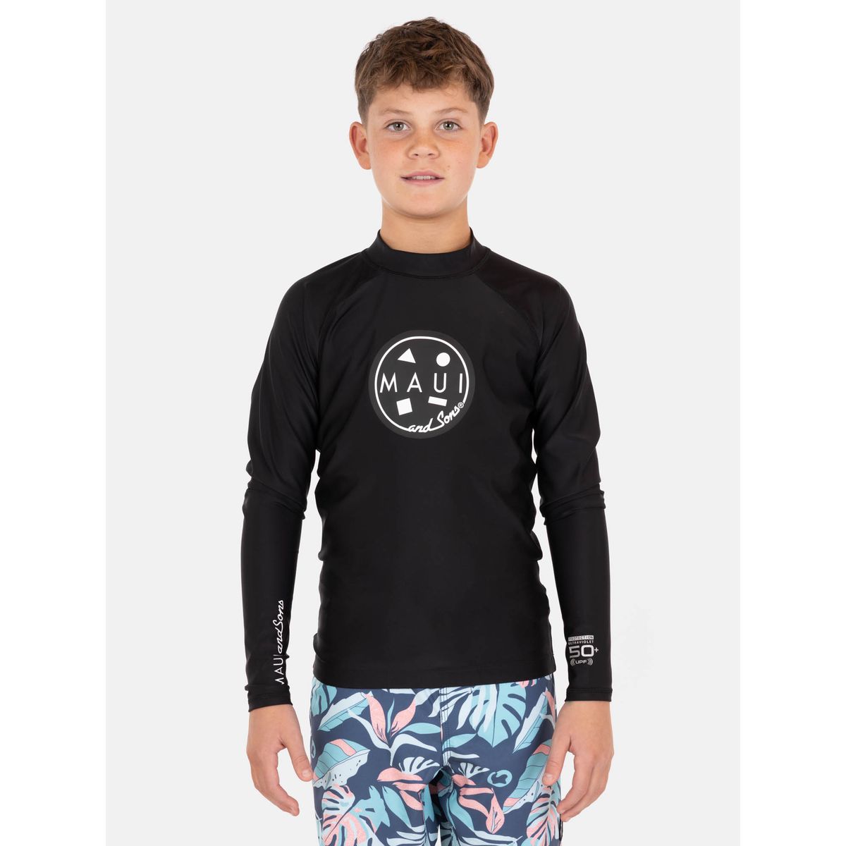 MAUI AND SONS - Polera UVP Ripzor Negro Infantil Maui And Sons
