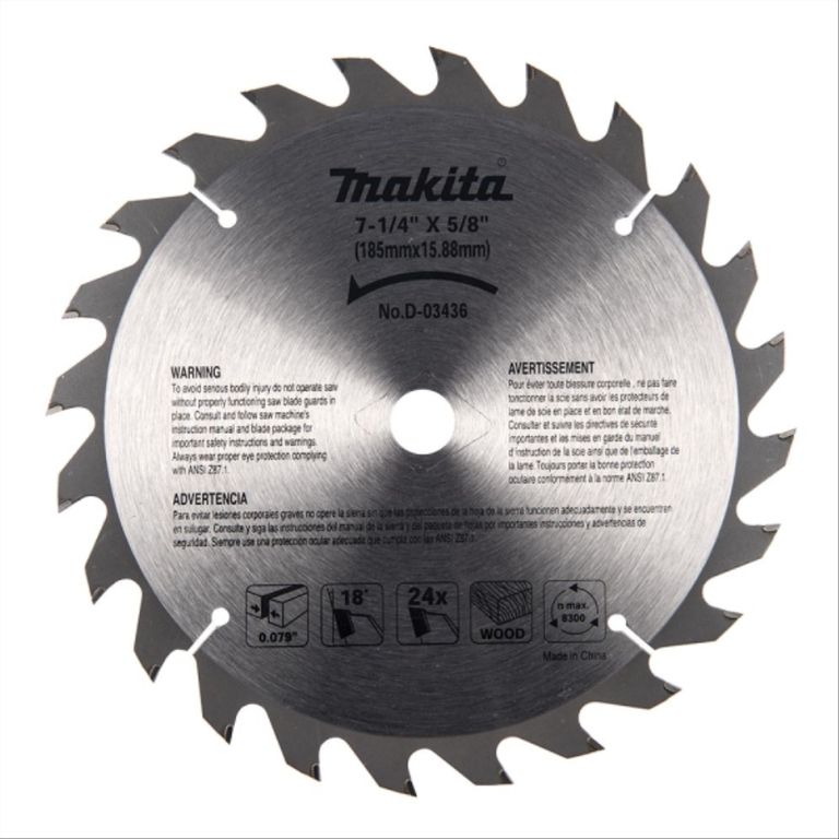 Disco sierra madera 7 1/4" 24 dientes D-03436