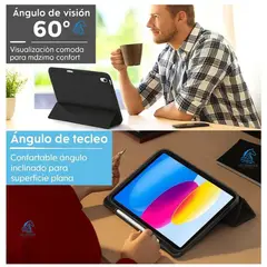 GENERICO - Funda Para iPad Air 11 M2 2024 M3 2025 + Lamina De Vidrio Templado