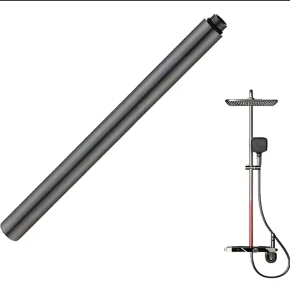 GENERICO - Tubo Extensión 30cm Para Columna Ducha Diámetro 18 Mm