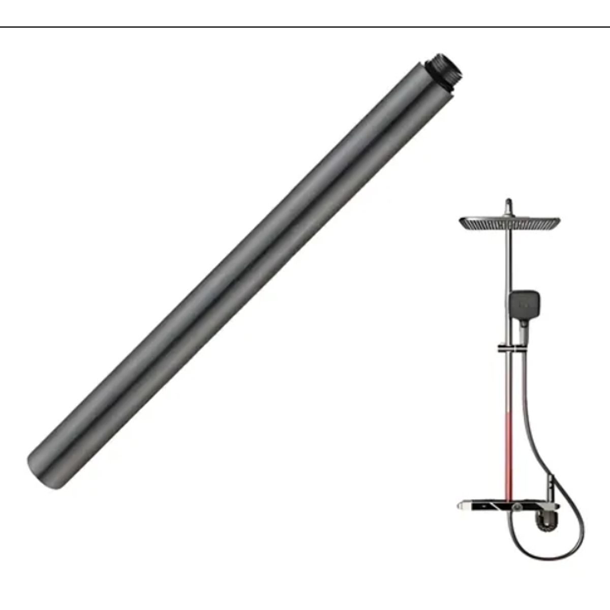 GENERICO - Tubo Extensión 30cm Para Columna Ducha Diámetro 18 Mm