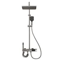 Ducha Columna Baño Moderna Botones Digital 4 Funciones Llave