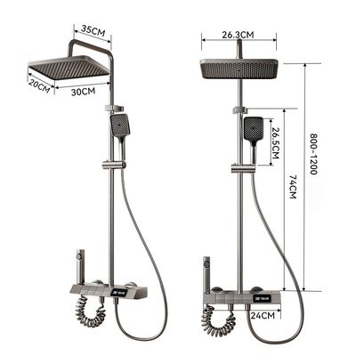 Imagen 2 del producto Ducha Columna Baño Moderna Botones Digital 4 Funciones Llave