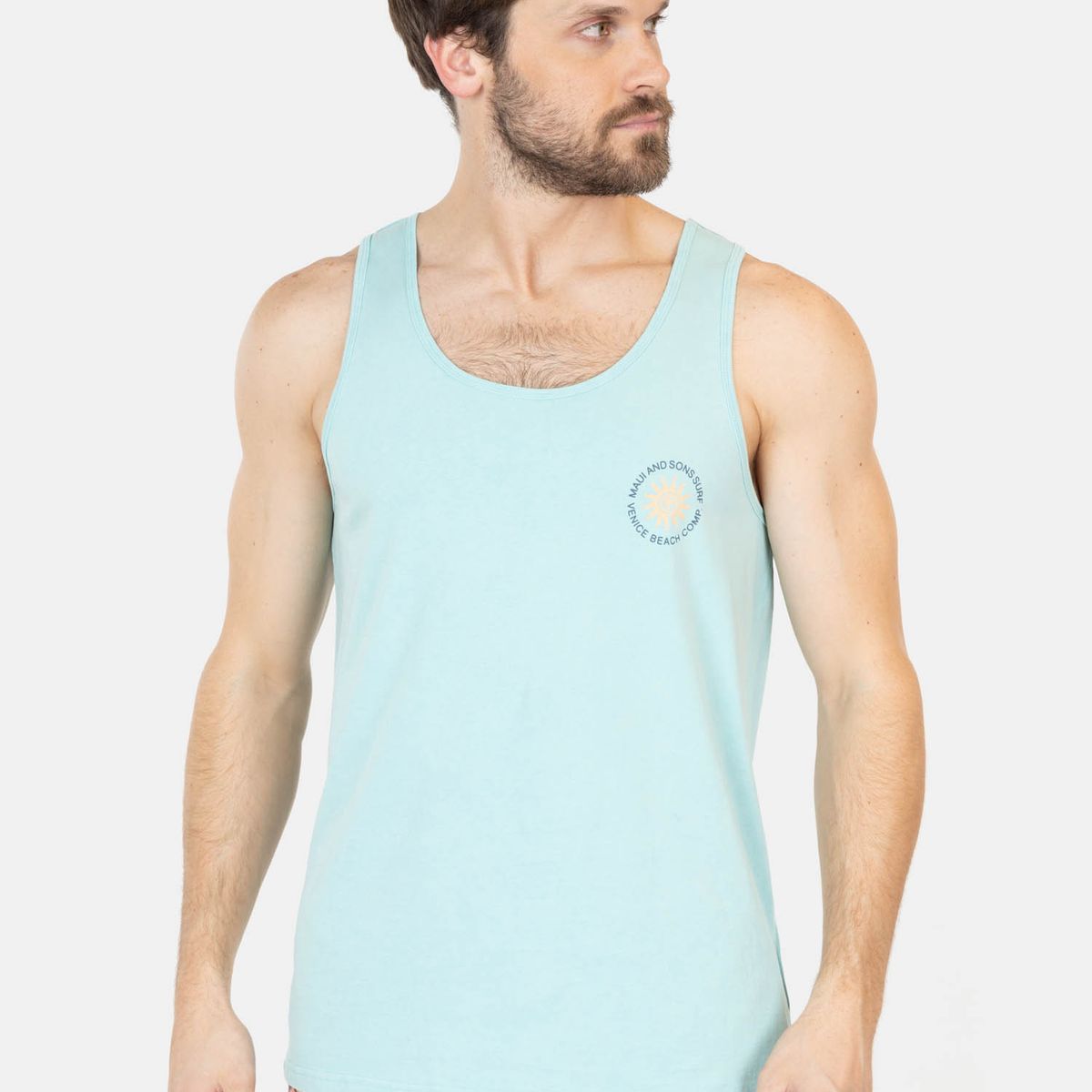 MAUI AND SONS - Polera UVP Pacific Guard Celeste Hombre Maui And Sons