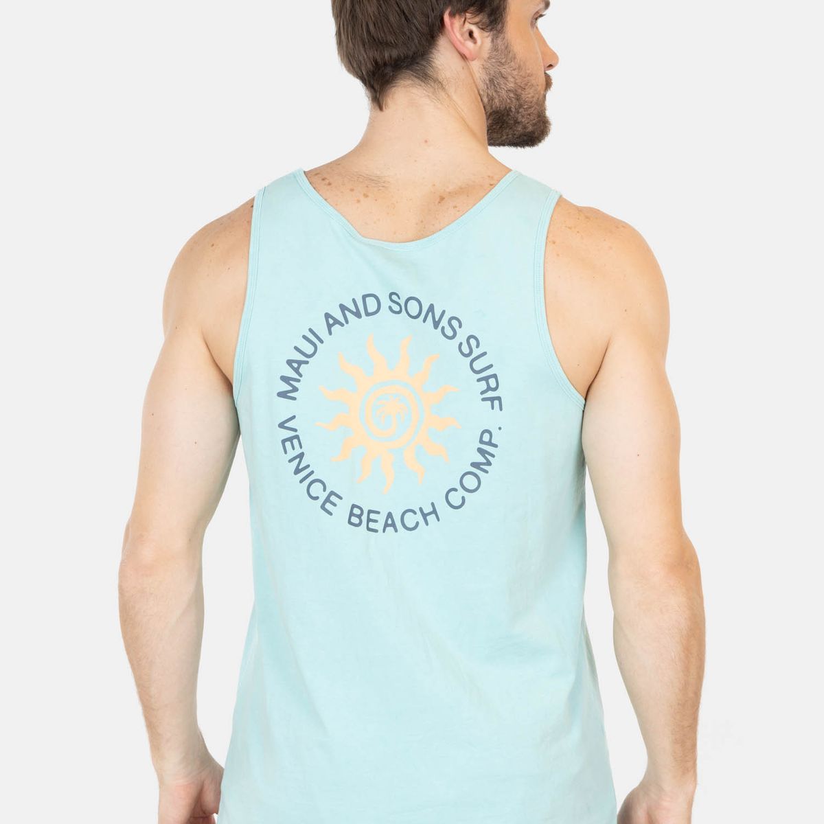 MAUI AND SONS - Polera UVP Pacific Guard Celeste Hombre Maui And Sons