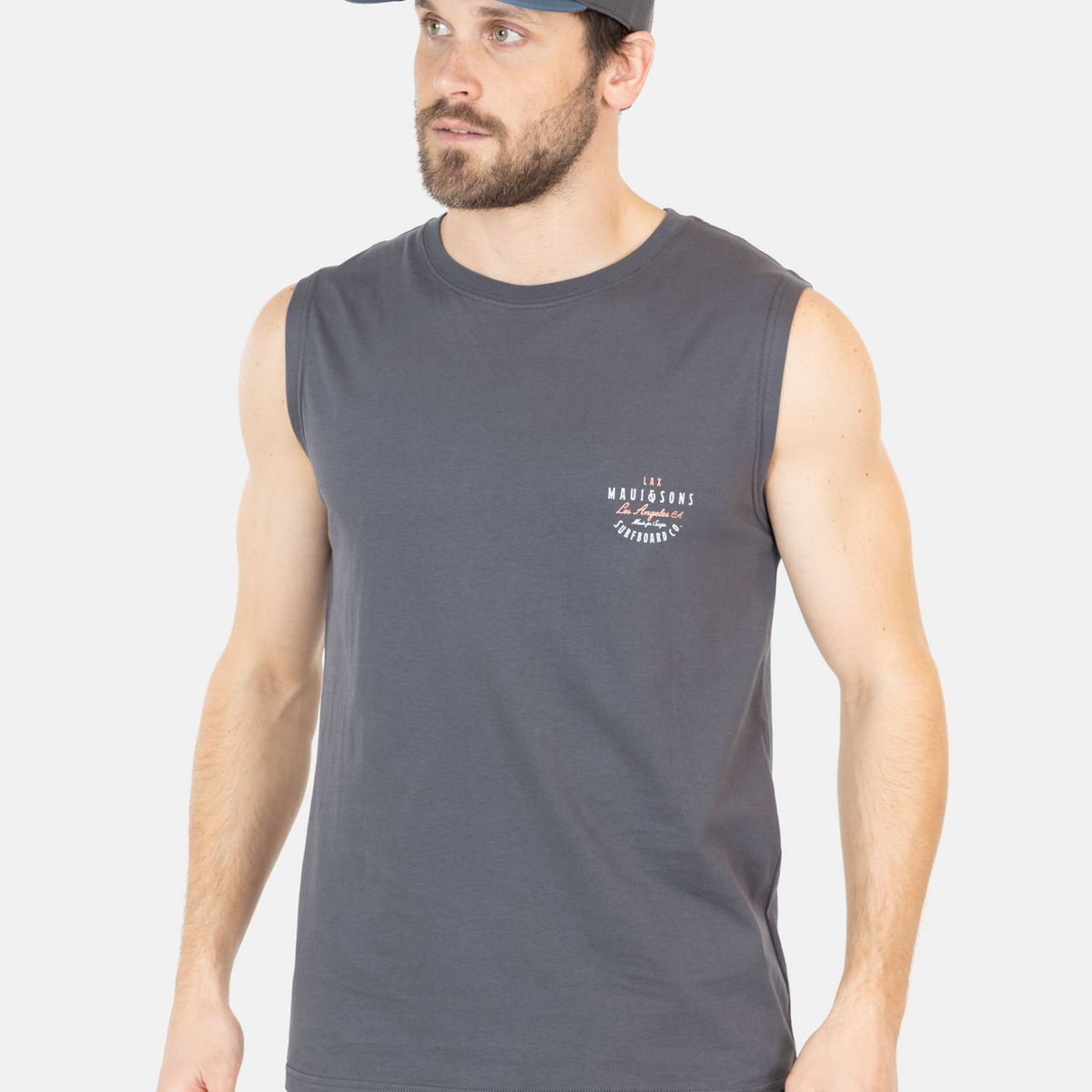 MAUI AND SONS - Polera UVP EcoSurf Gris Hombre Maui And Sons