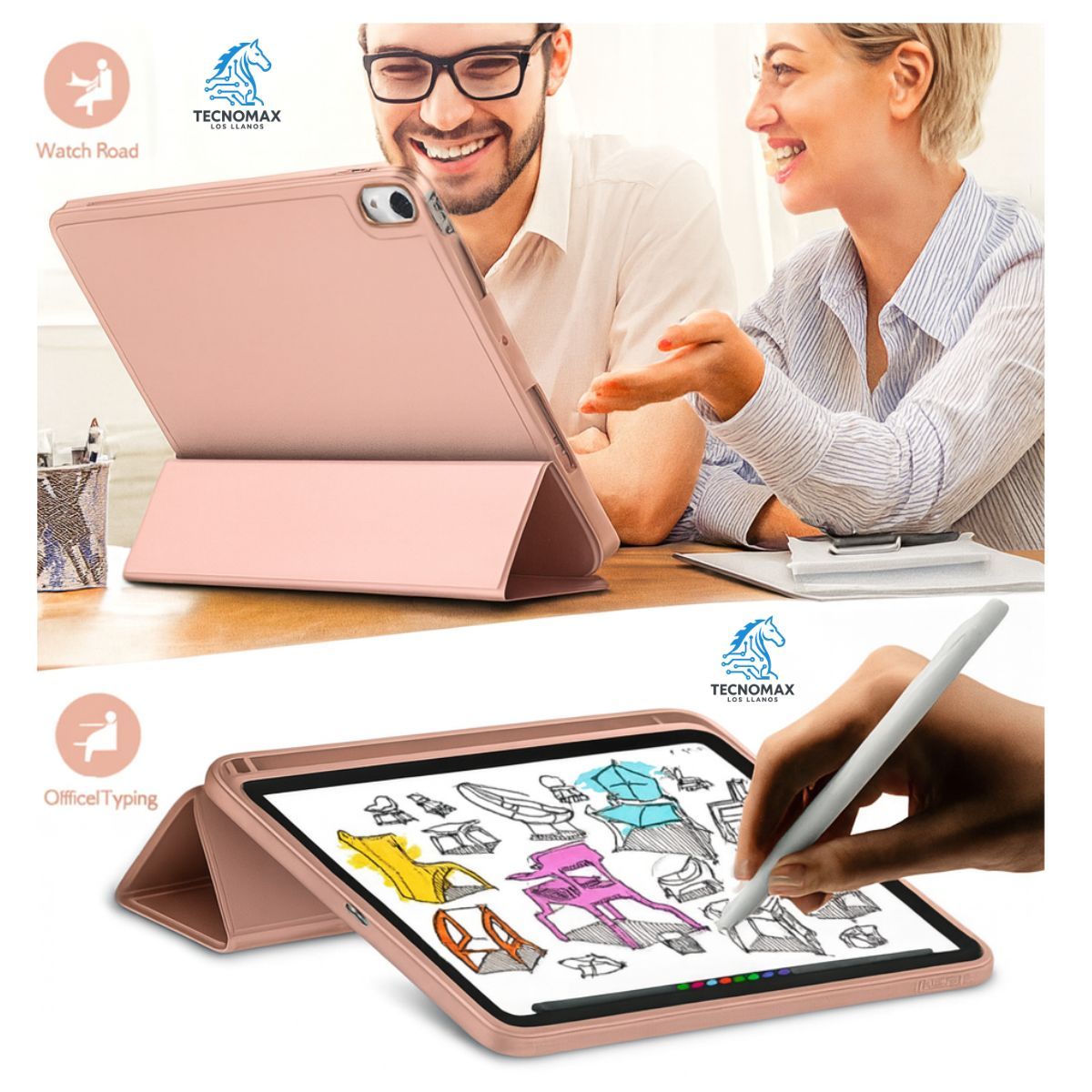GENERICO - Funda Smart Cover Para iPad Air 11 M2 2024 M3 2025