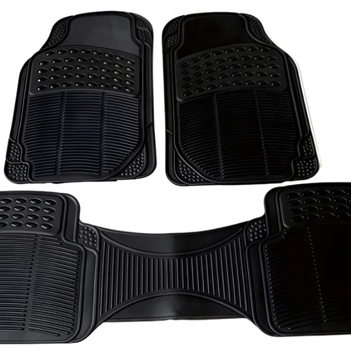 GENERICO - Alfombra Piso De Goma Auto Universal 3 Piezas Camello