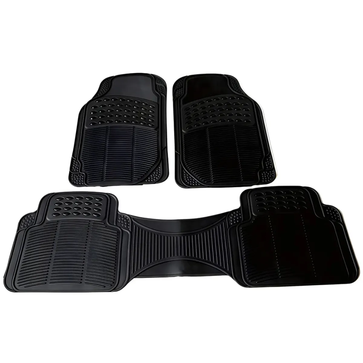 GENERICO - Alfombra Piso De Goma Auto Universal 3 Piezas Camello