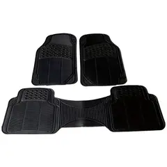 GENERICO - Alfombra Piso De Goma Auto Universal 3 Piezas Camello