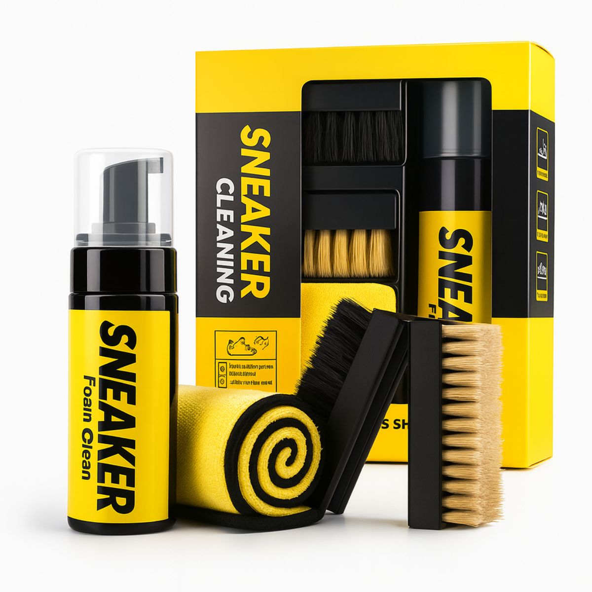 SNEAKER SOLUTION - Kit De Limpieza Zapatillas Espuma Limpiadora Blanqueador