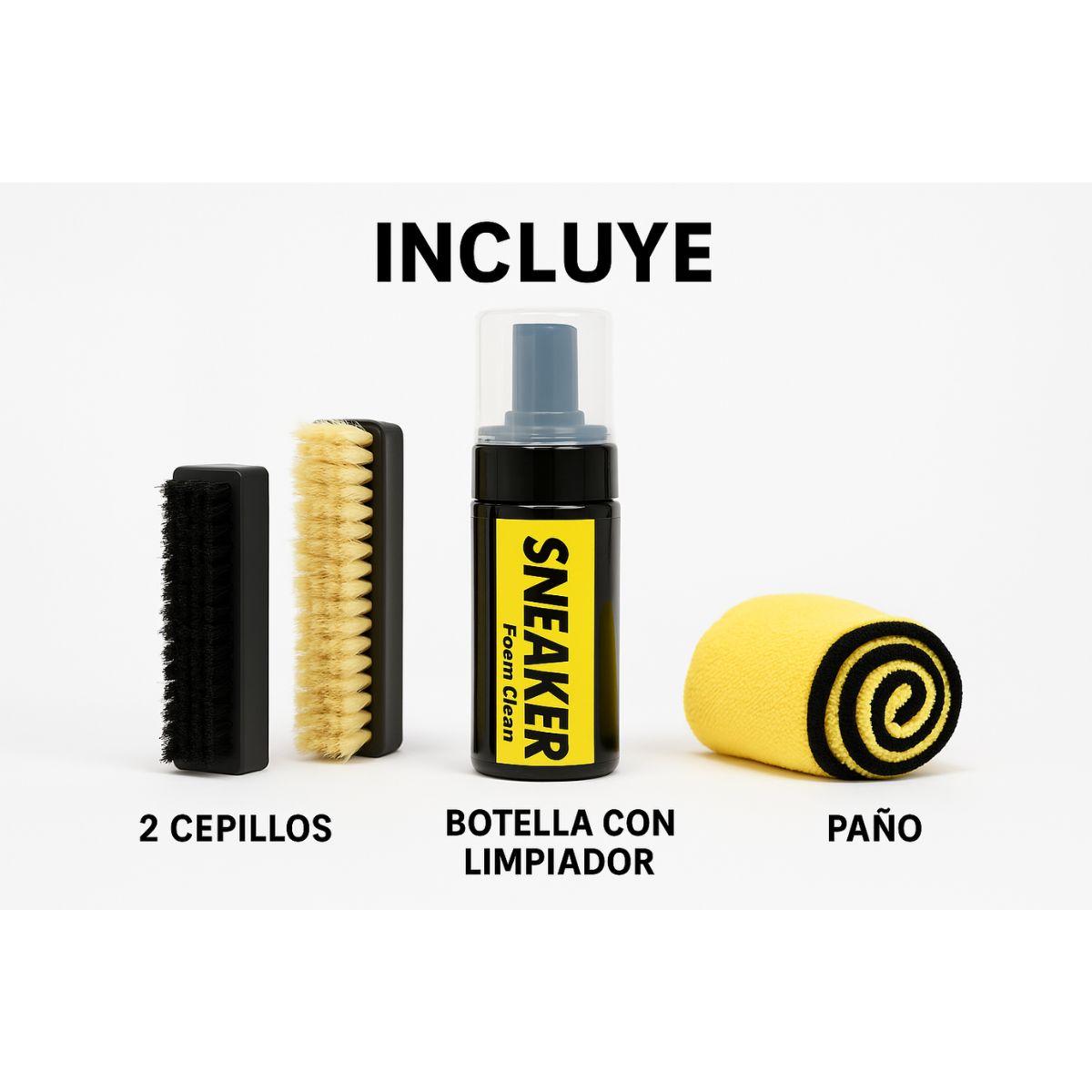 SNEAKER SOLUTION - Kit De Limpieza Zapatillas Espuma Limpiadora Blanqueador