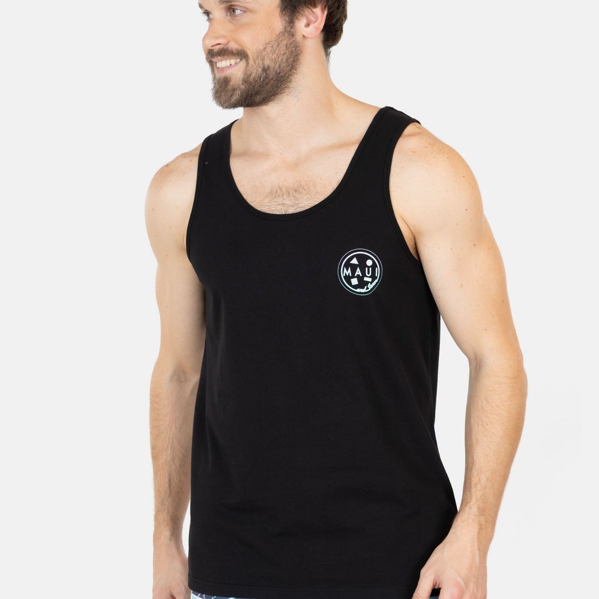 MAUI AND SONS - Polera UVP Ola Negro Hombre Maui And Sons