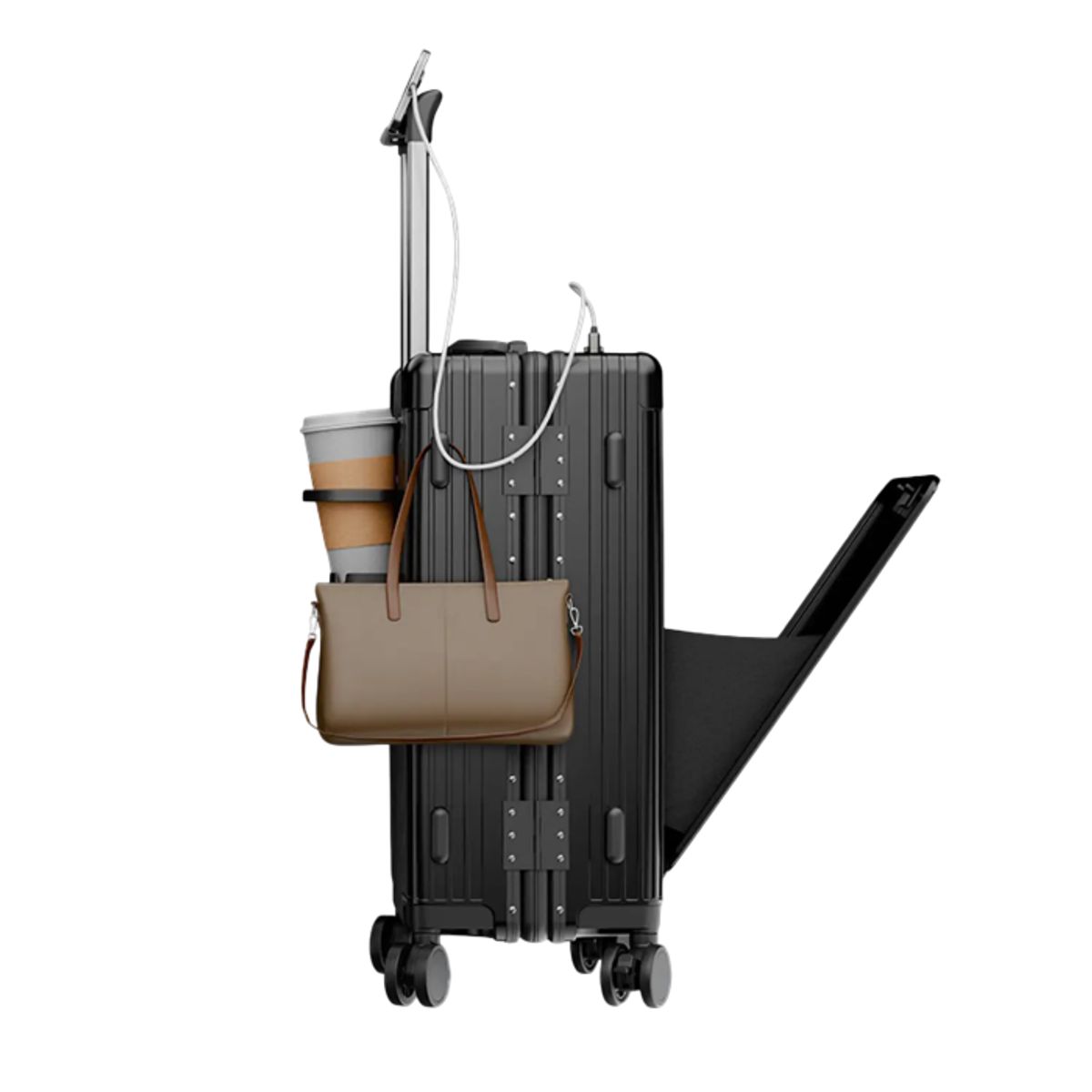 KLIP XTREME - Klip Xtreme KNL-500, GlobeBizman Maleta Premium, Cerraduras TSA, USB-C, USB-A, Ruedas 360°