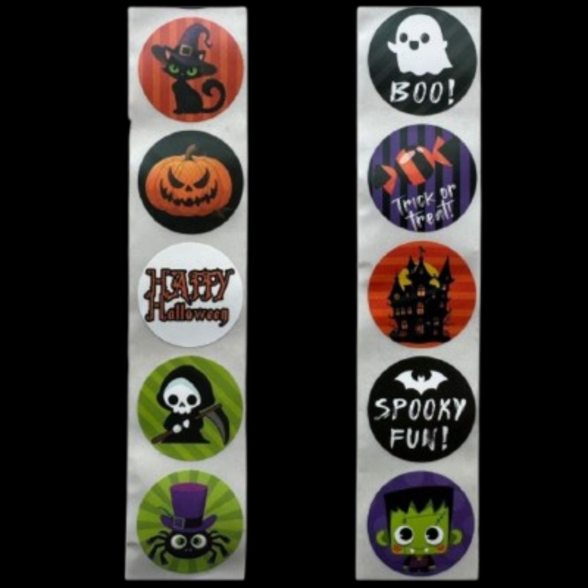 GENERICO - Sticker Halloween A Mini 25mm 100 unidades