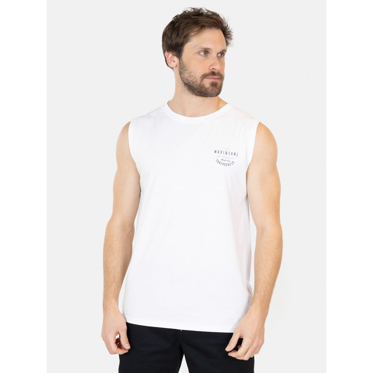 MAUI AND SONS - Polera UVP EcoSurf Blanco Hombre Maui And Sons