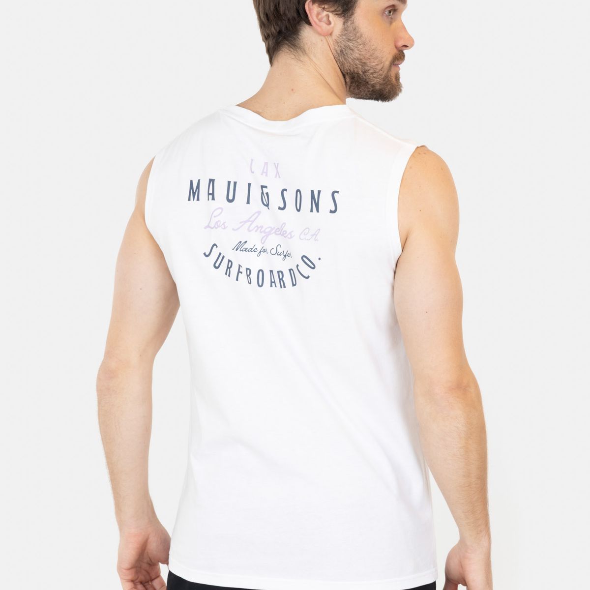 MAUI AND SONS - Polera UVP EcoSurf Blanco Hombre Maui And Sons