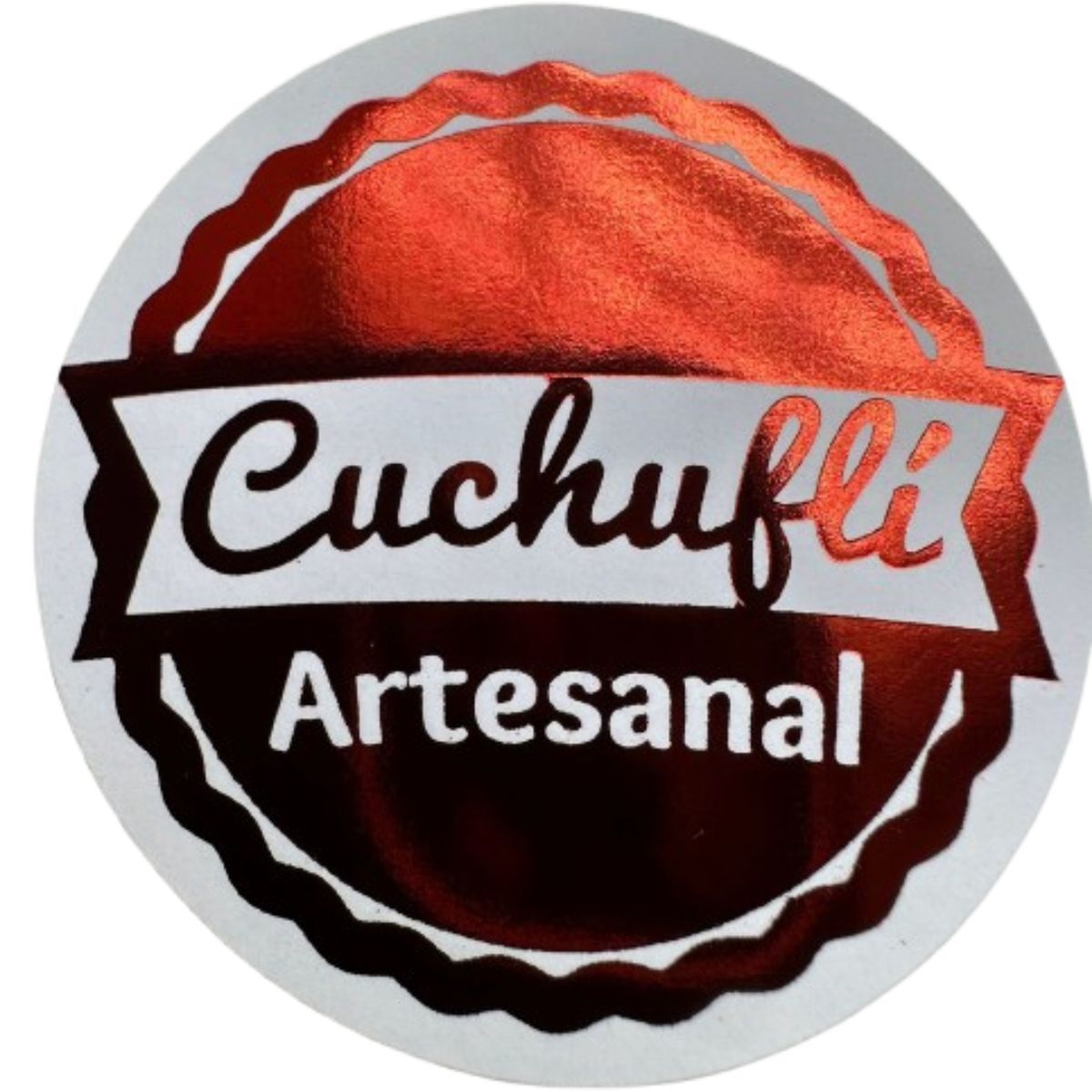 Sticker Cuchufli Artesanal Rojo 38mm 100un, marca GENERICO - Foto Principal