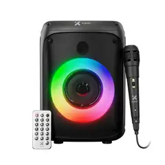 XTECH - XTS-661 Parlante Portátil Inalámbrico Negro, 10W RMS, LED, Micrófono, Bluetooth 5.0, TWS