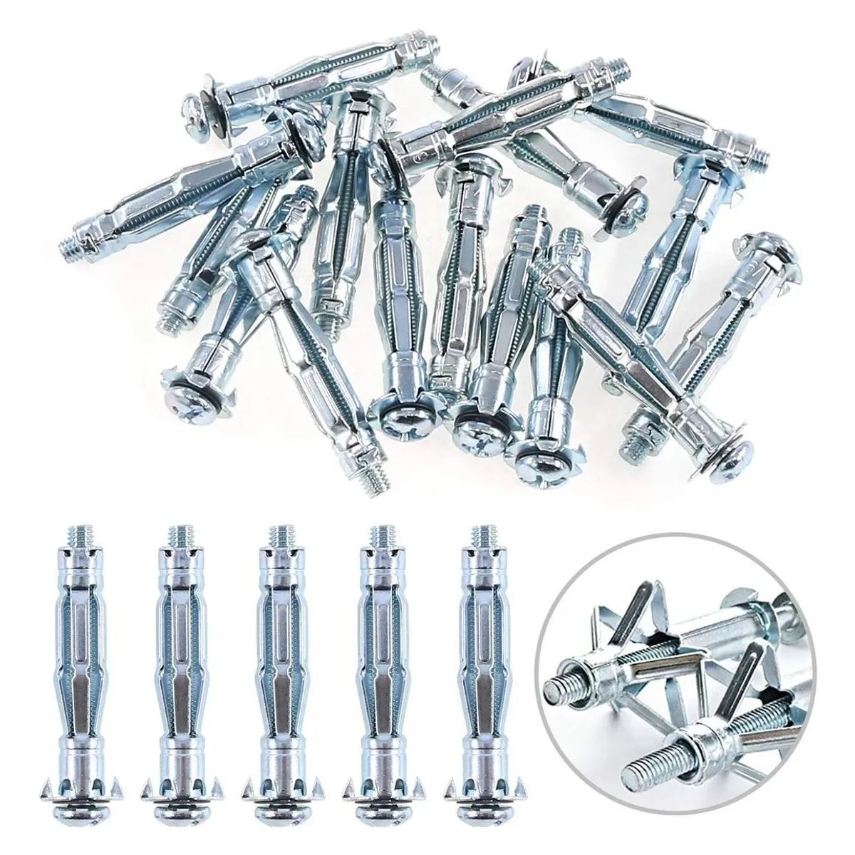 GENERICO - Anclaje Para Pared Hueca Volcanita 10 Mm (5x37mm) 25 Unids.