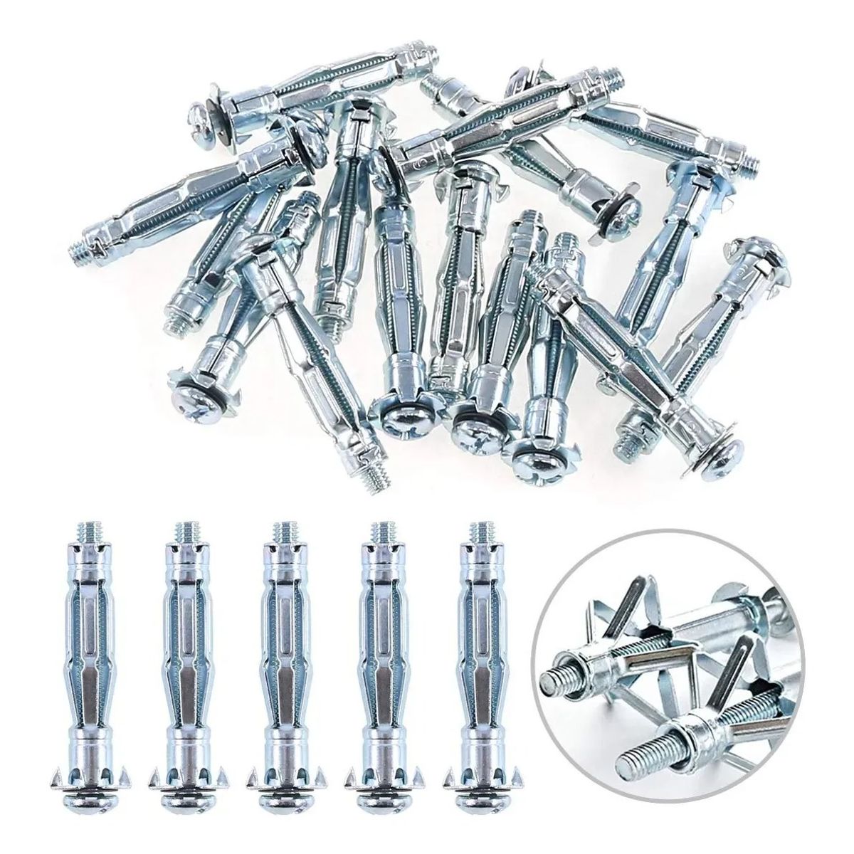 GENERICO - Anclaje Para Pared Hueca Volcanita 10 Mm (5x37mm) 25 Unids.