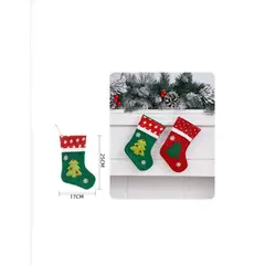 GENERICO - BOTAS NAVIDEÑAS VERDE Y ROJA