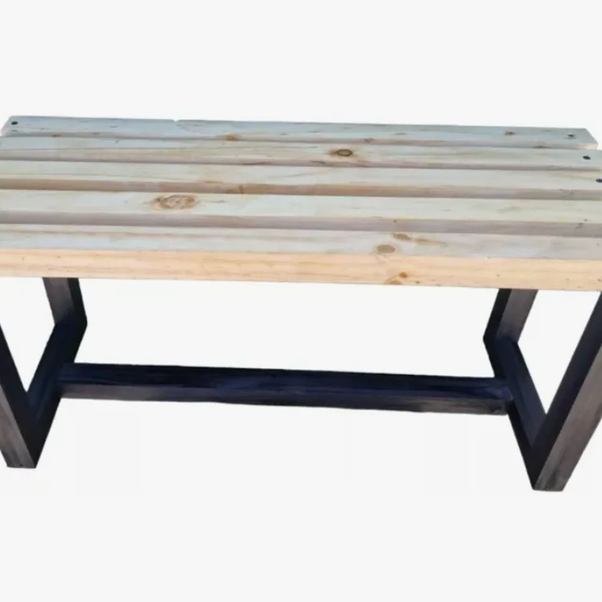 GENERICO - Banca De Madera De Pino 4x4 Con Borde Superior Vitrificado 100cm