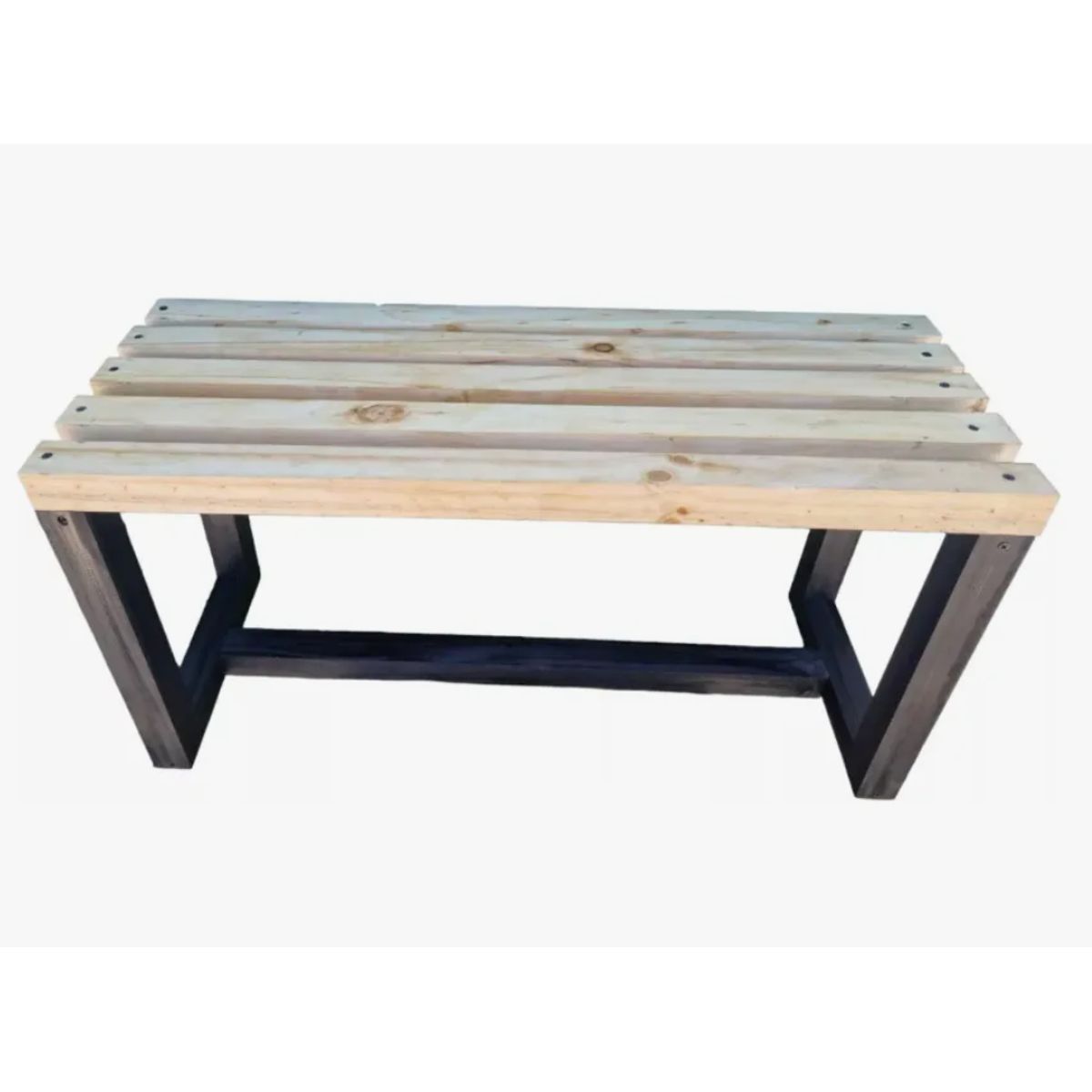 GENERICO - Banca De Madera De Pino 4x4 Con Borde Superior Vitrificado 100cm