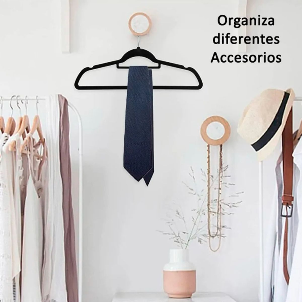 GENERICO - Set 20 Colgadores De Ropa Terciopelo Percha Antideslizante