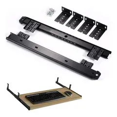 GENERICO - Correderas Rieles Metalicas Para Bandejas Porta Teclado