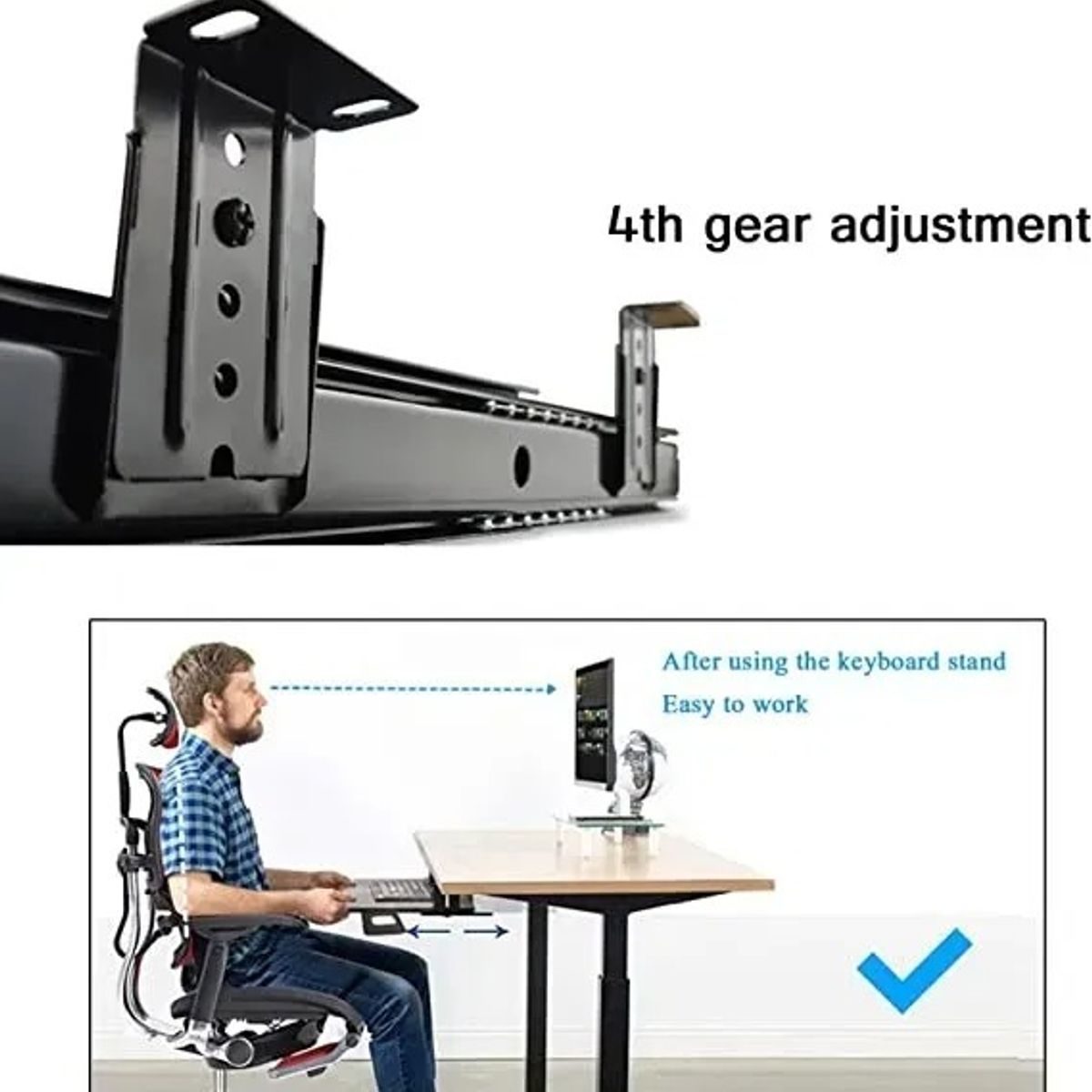 GENERICO - Correderas Rieles Metalicas Para Bandejas Porta Teclado