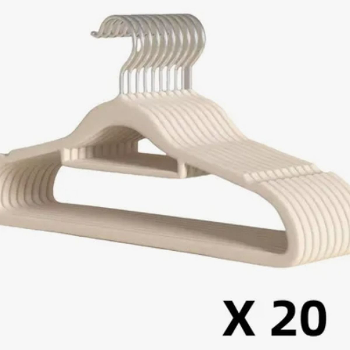 GENERICO - Set 20 Colgadores De Ropa Terciopelo Percha Antideslizante